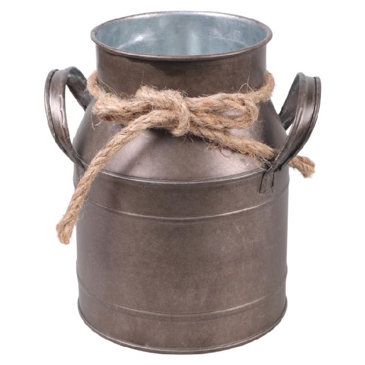 Metal Floral Holder, Durability Rusts Finish Country Holder Milk Can for Homes Gardening Flower Holder Decorations
