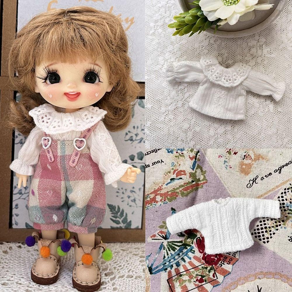 2 Styles Doll Shirt Sweaters Fashion Casual Wear Shirts Gift Toys  1/11 ob11 Dolls/1/12 Bjd Dolls