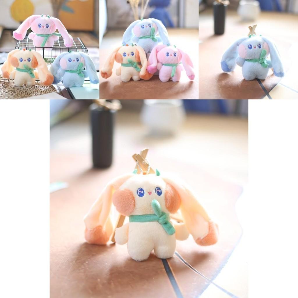 Cute Plush Bunny Keychain Adorable Soft Stuffed Animal For Backpacks And Bags
