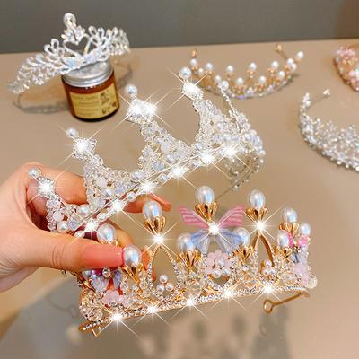 Kinderkrone Haaraccessoires Mädchen Kopfschmuck Prinzessin Geburtstagskrone Mädchen Stirnband Mädchen Stirnband Strass Kopfschmuck