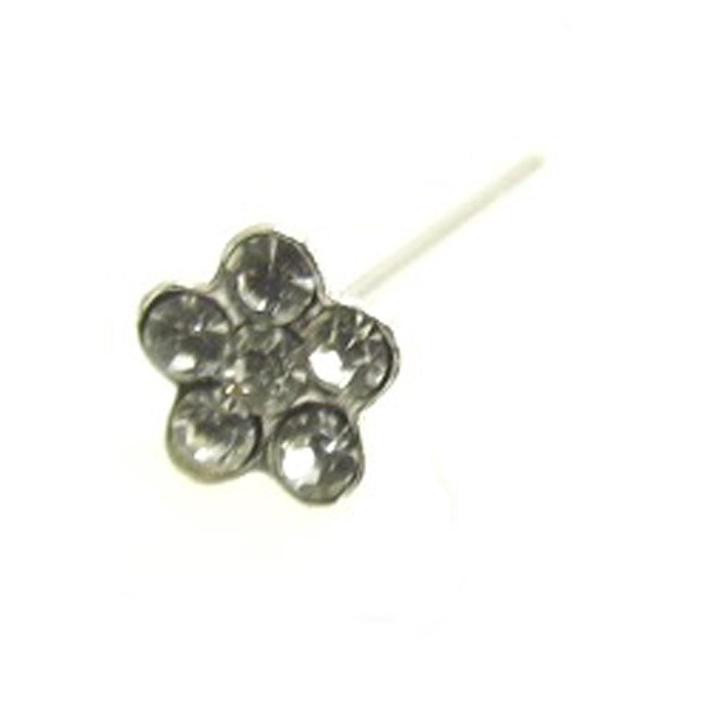 Les Trésors De Lily [K5277] - Ohrstecker Silber 'Flora' weiß