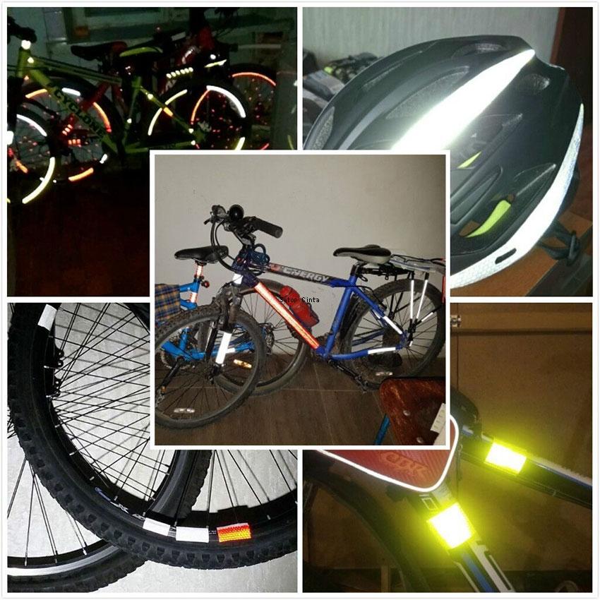 5cm*10m Car Reflective Tapes Safety Warning Fluorescent Yellow  Stickers Reflectors Protective Strip Film For Bicycle Motorcycle