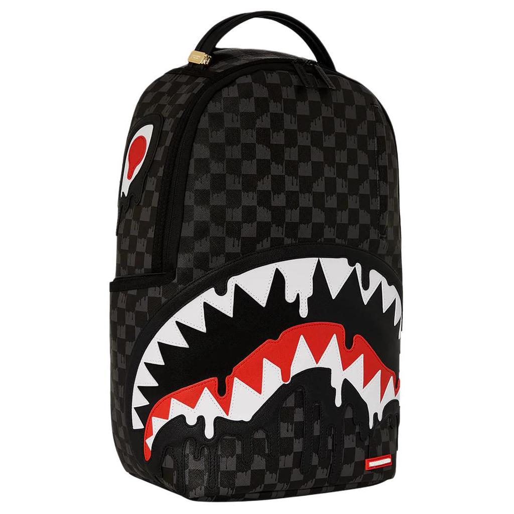 Sprayground Zaino in Ecopelle con Logo a Bocca di Squalo Zaino Unisex Nero 46645982134459