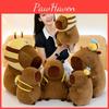 Animal Capybara Plush Toy Cushion With Bee Backpack For Kids Decor Bedroom