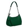 Coach Teri 24 Metal Logo Leather Shoulder Bag Medium Women Green