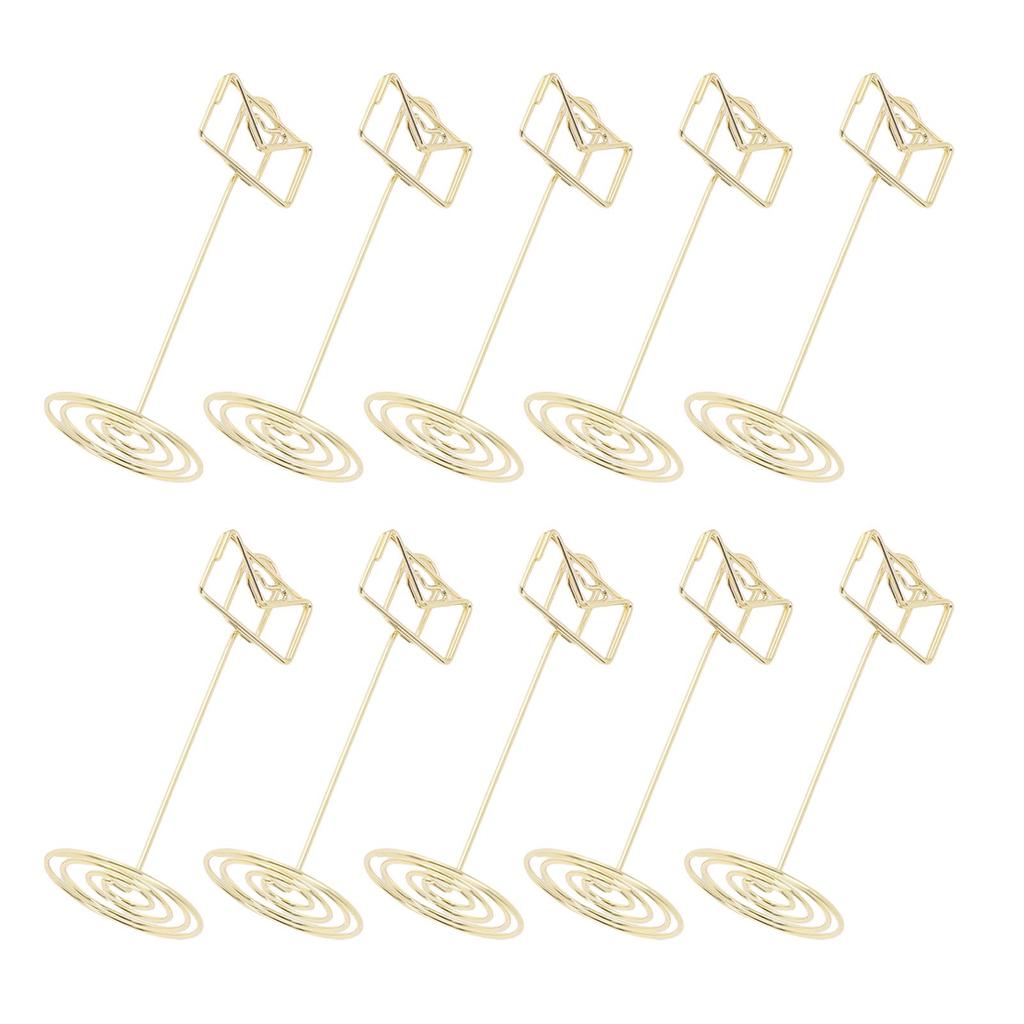 10PCS Table Number Holders Envelope Shape Metal Card Clips for Photo Menu Place Cards Restaurant Wedding Party