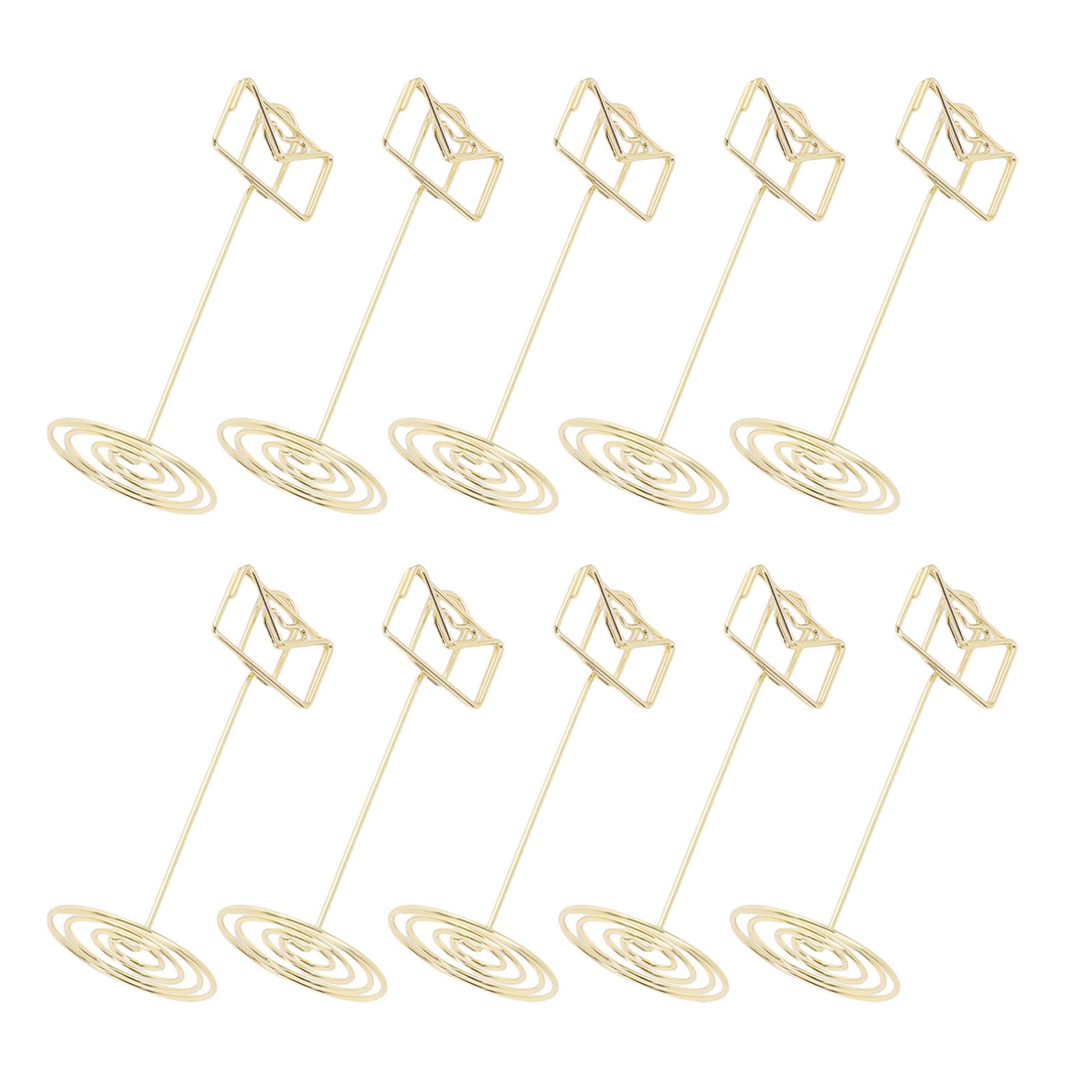 

10PCS Table Number Holders Envelope Shape Metal Card Clips for Photo Menu Place Cards Restaurant Wedding Party