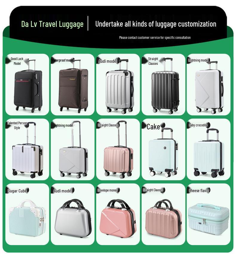 18-Inch Silent Spinner Carry-On Suitcase with Telescopic Handle and Password Lock