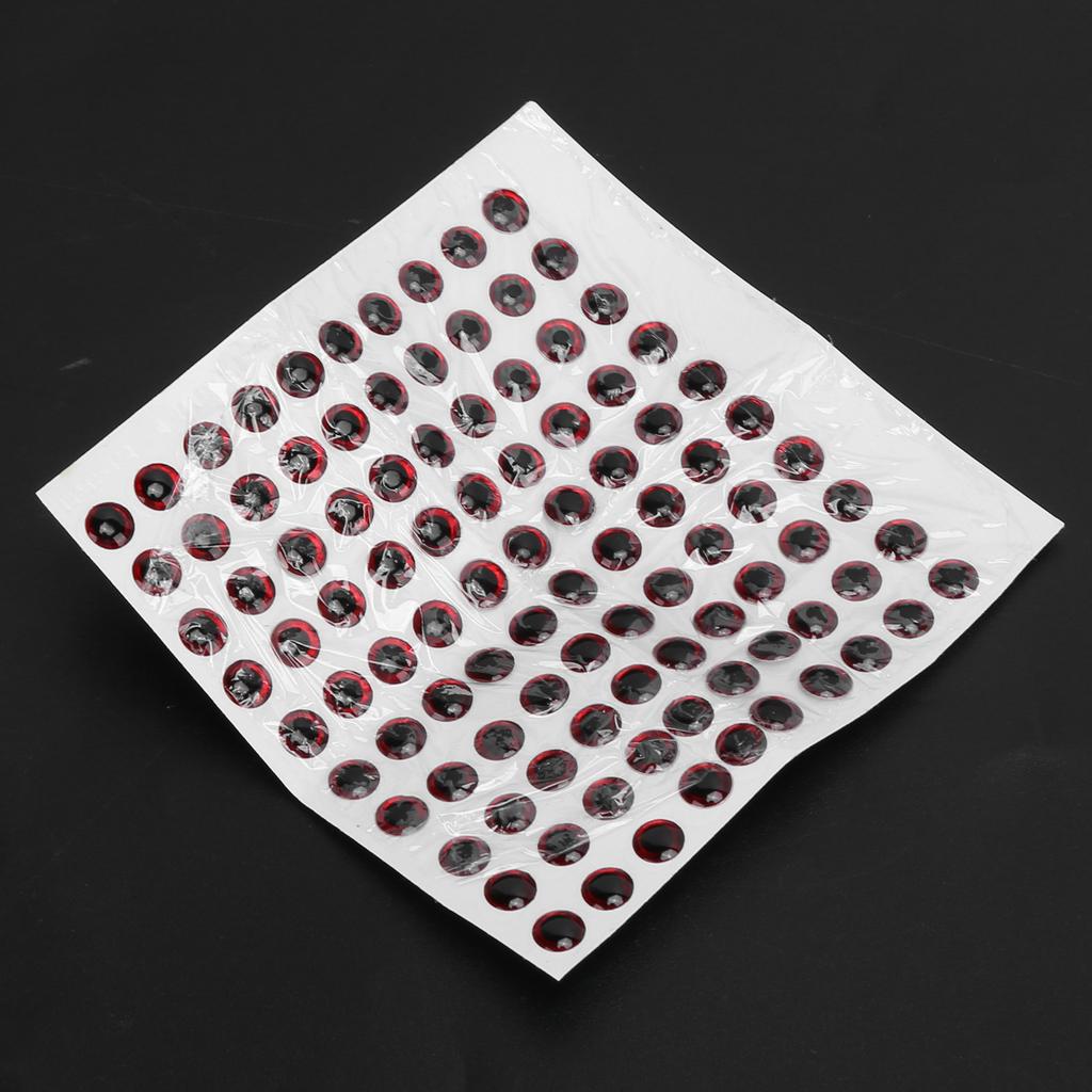 100 Stück Künstliche Fischaugen Oval 3D Falsche Fischköder-Augen Aufkleber für Köder Angelzubehör