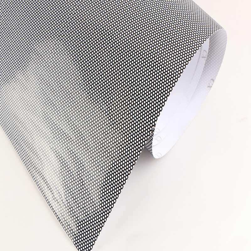 for Car Scooter Motorcycle Headlight Rear Light Decal Sticker Size : 30x200cm Perforated Tint Mesh Film Black One Way Vision