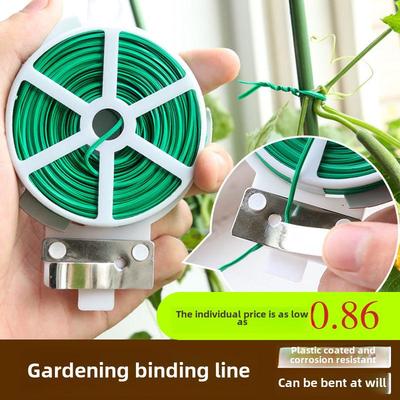 Self-Cutting Garden Wire Tie: Plastic-Coated Binding Wire for Climbing Vines and Spot Gardening.
