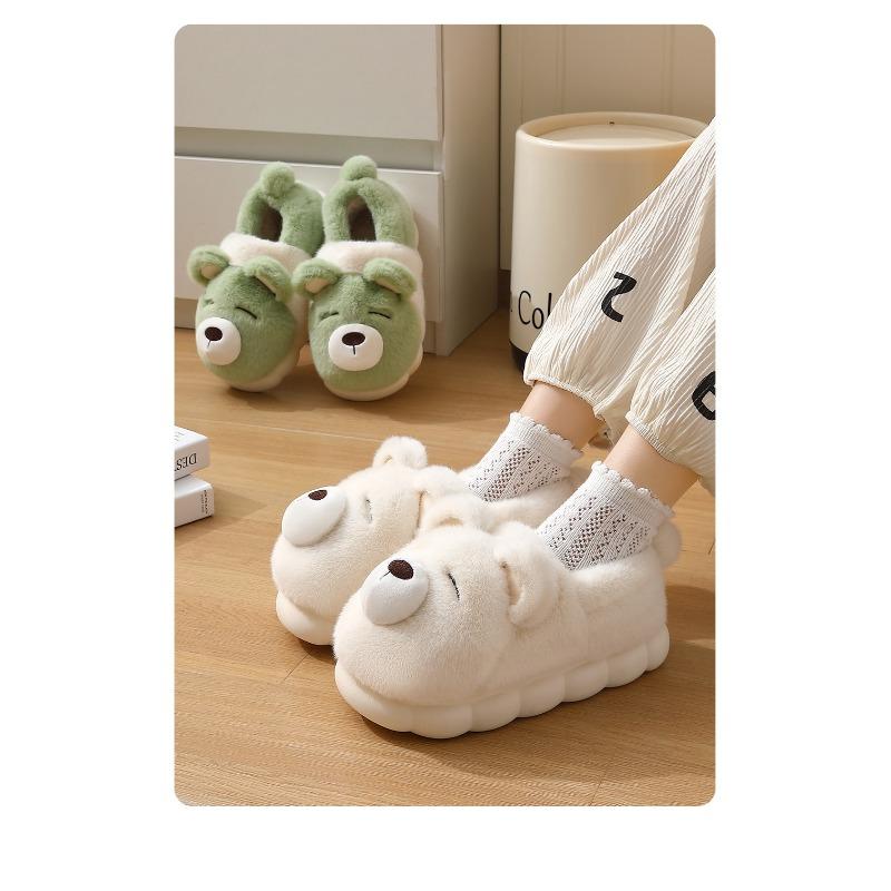 Cotton Slippers Women's Winter Bag with Cute Anti Slip Thick Sole and Warm Velvet for Home Use Wearing Plush Cotton Shoes for Women's Winter Style