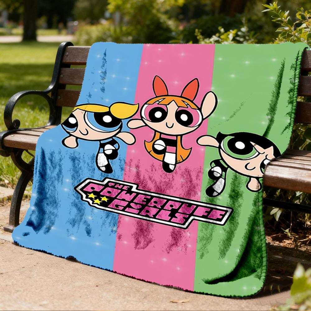 1 pezzo Coperte in Flanella per Esterni Powerpuff Girls Morbida, Leggera e Calda