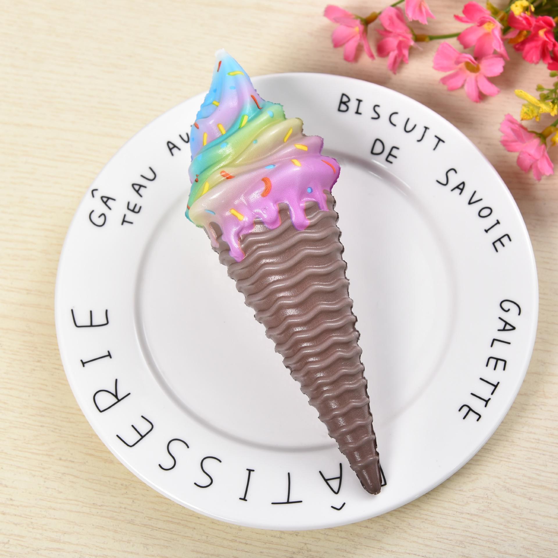

Squishies Красочное мороженое Squishy Slow Rising Soft Creative Squeeze Toy Моделирование снятия стресса Забавный рождественский подарок Игрушка для детей