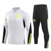 2324 Königliches Madrid Sonderedition Langarm Fußball-Trikot-Set Herren Herbst- und Winter-Wettkampf-Trainings-Trikot-Set Anzug mit halbem Reißverschluss