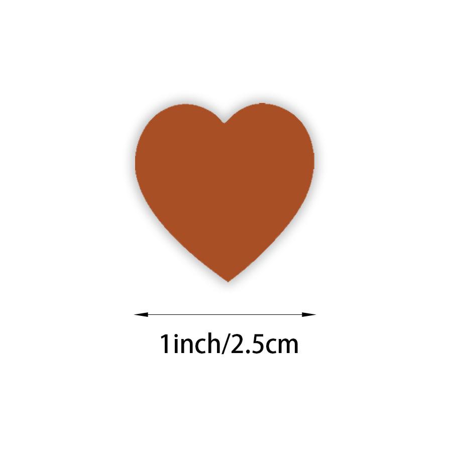 Heart-Shaped Love Stickers - 500 Self-Adhesive Labels per Roll