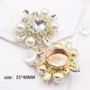 New 1pcs35 * 40MM Pearl Water Diamond Glass French Shirt Cufflink Set DIY Simple Cufflink Wedding Clothing Accessories