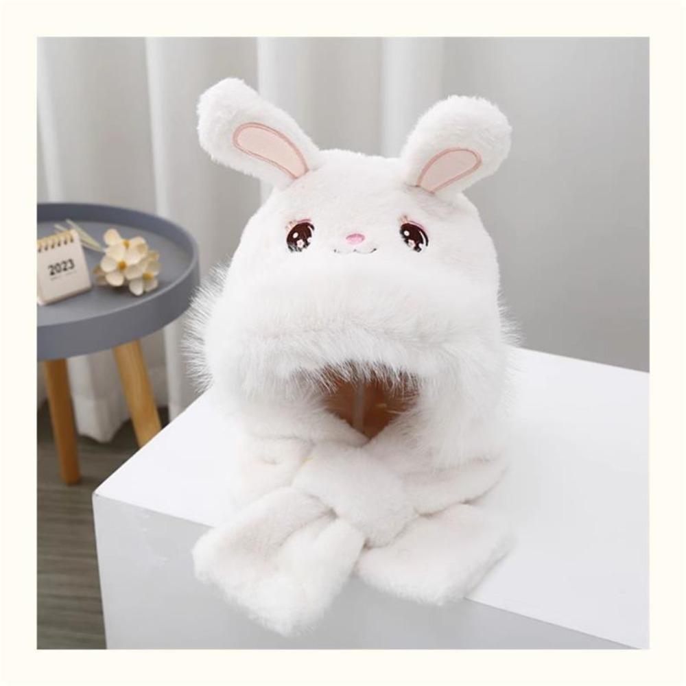 Cartoon Baby Hat With Scarf Windproof Beanie Hat Scarf Fashion Scarf Set Hooded  Children