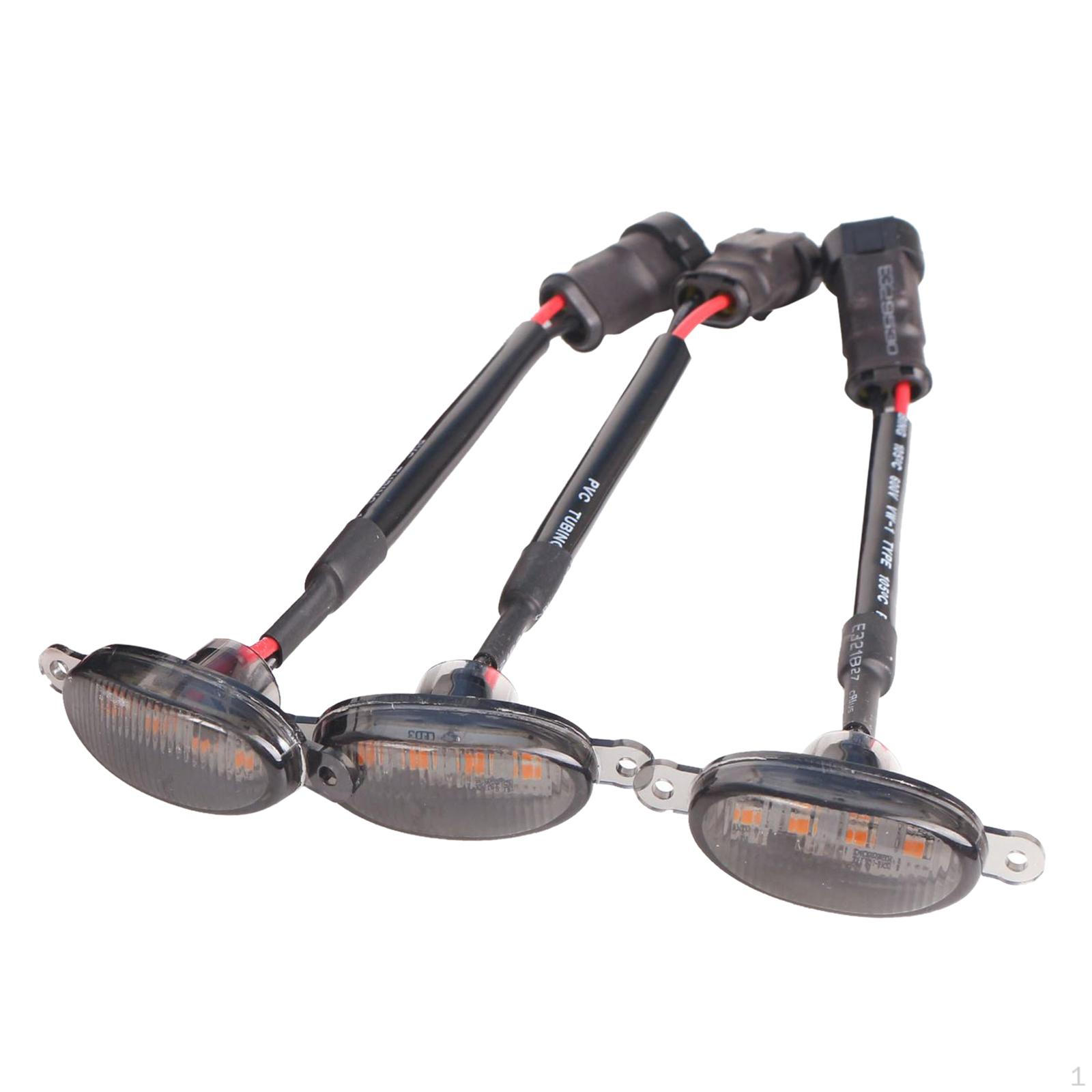 

3 плавных янтарно-желтых светодиодных фонаря, подходящие чёрный