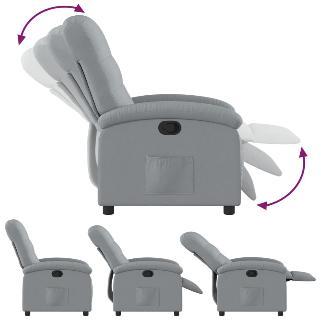 vidaXL Relaxsessel Hellgrau Stoff