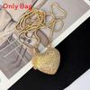 Mini Heart Shape Jewelry Box With Sparkling Rhinestones And Magnetic Closure For Daily Use