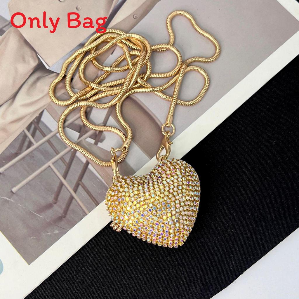 Mini Heart Shape Jewelry Box With Sparkling Rhinestones And Magnetic Closure For Daily Use