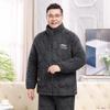 YUZHAOLIN Men's Thickened Coral Fleece Warm Pajama Set