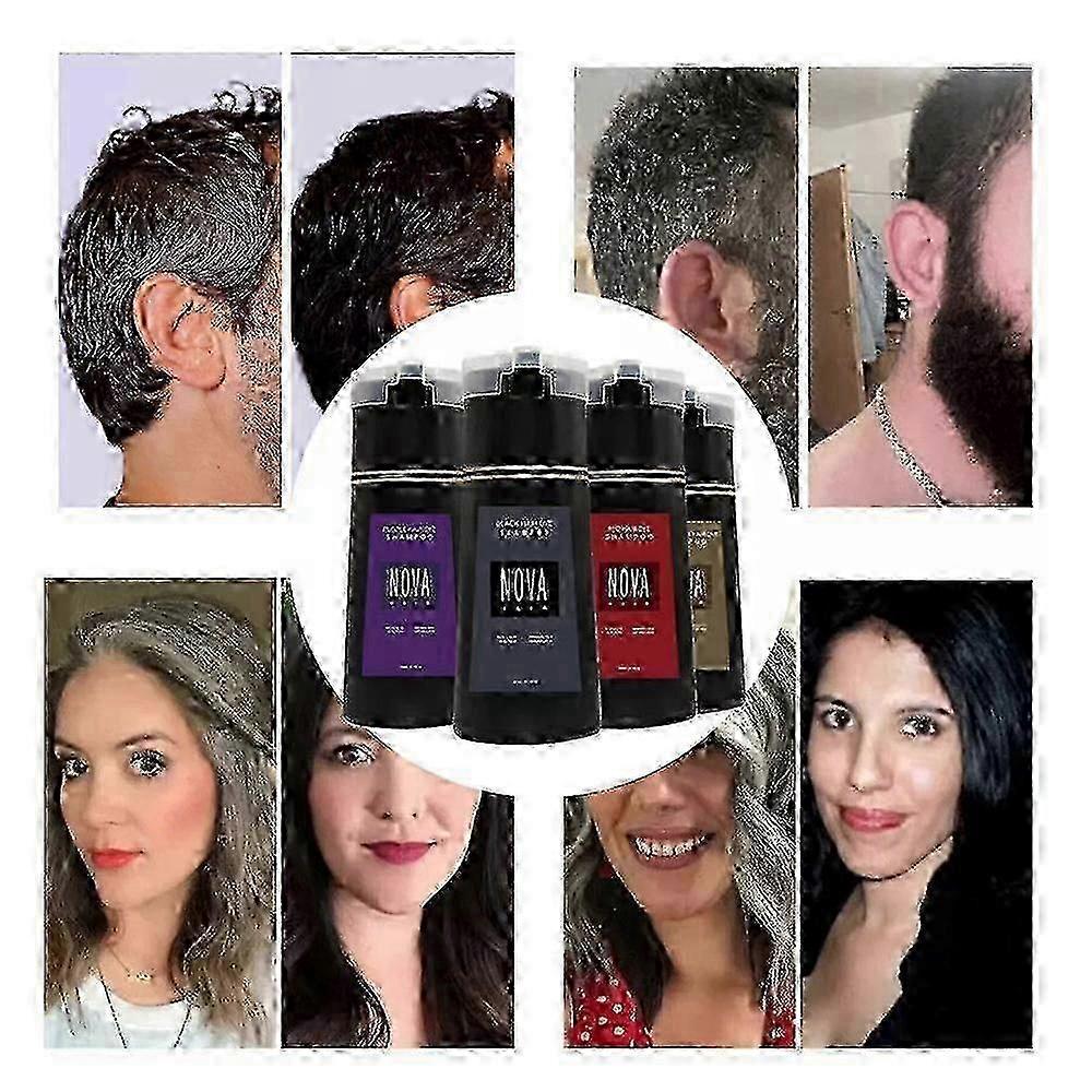2025 2024 Hair Dye Shampoo, Nova Hair Instant Dye Shampoo,hair Color Shampoo For