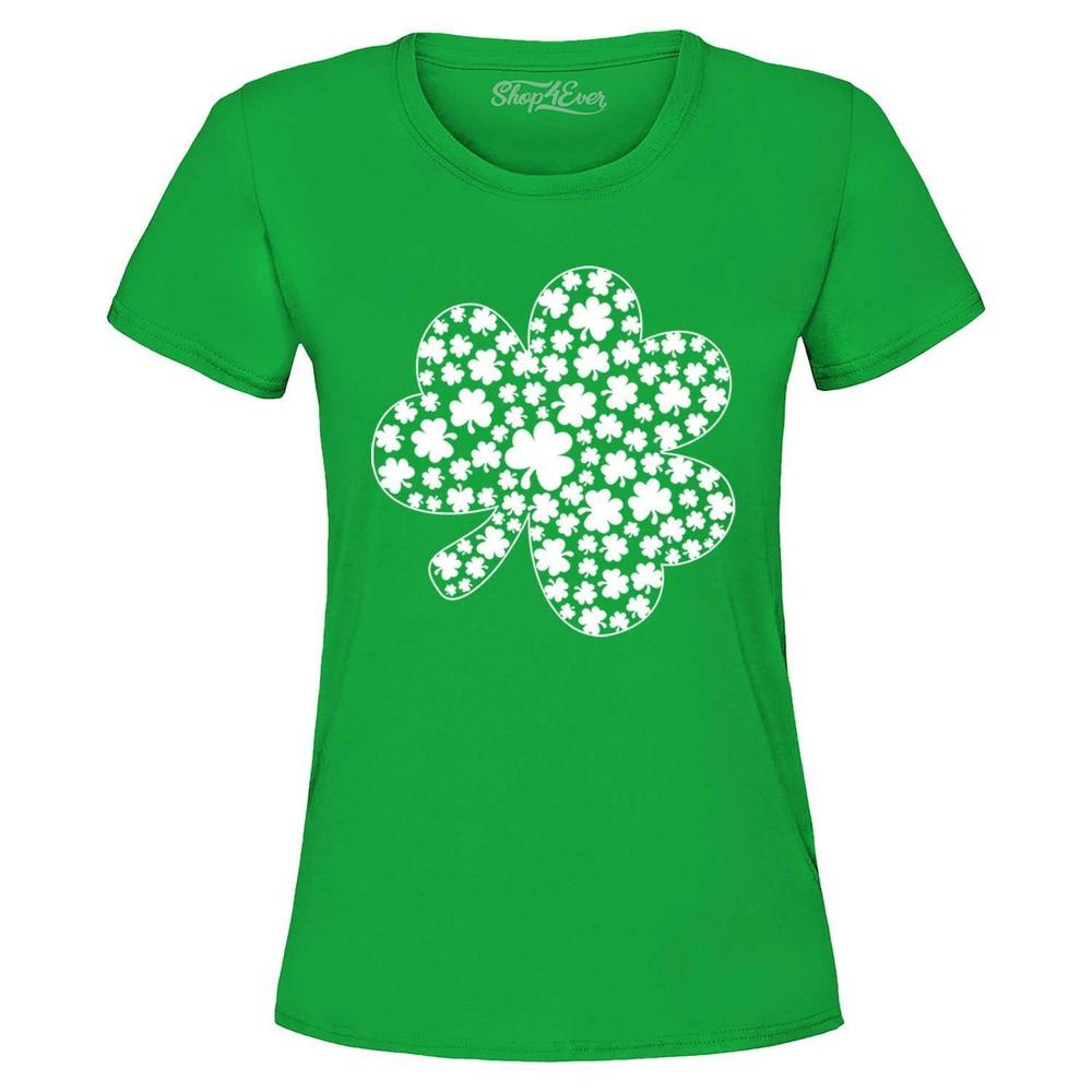 

Irish Shamrock Green Clover Cloud Women s T-Shirt St. Patrick s Day Shirt XL