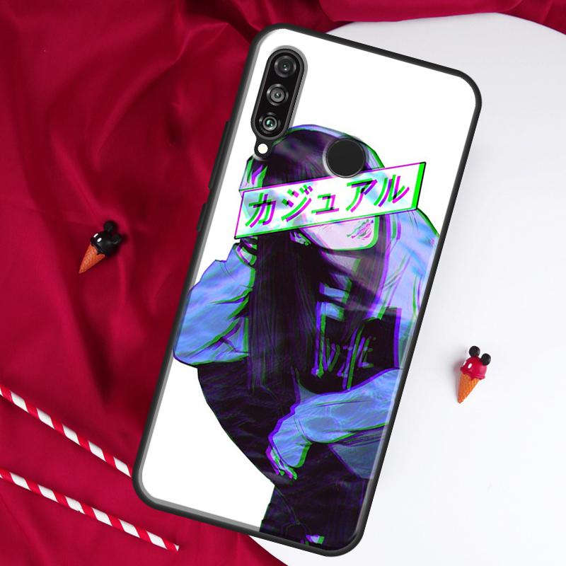 Sad Anime Aesthetic Senpai For Huawei Nova 12i 11i 8i 12s 9 10 SE Y90 Y60 Y70 Y72 Y61 Y91 P20 P40 P30 Lite P60 Pro Case