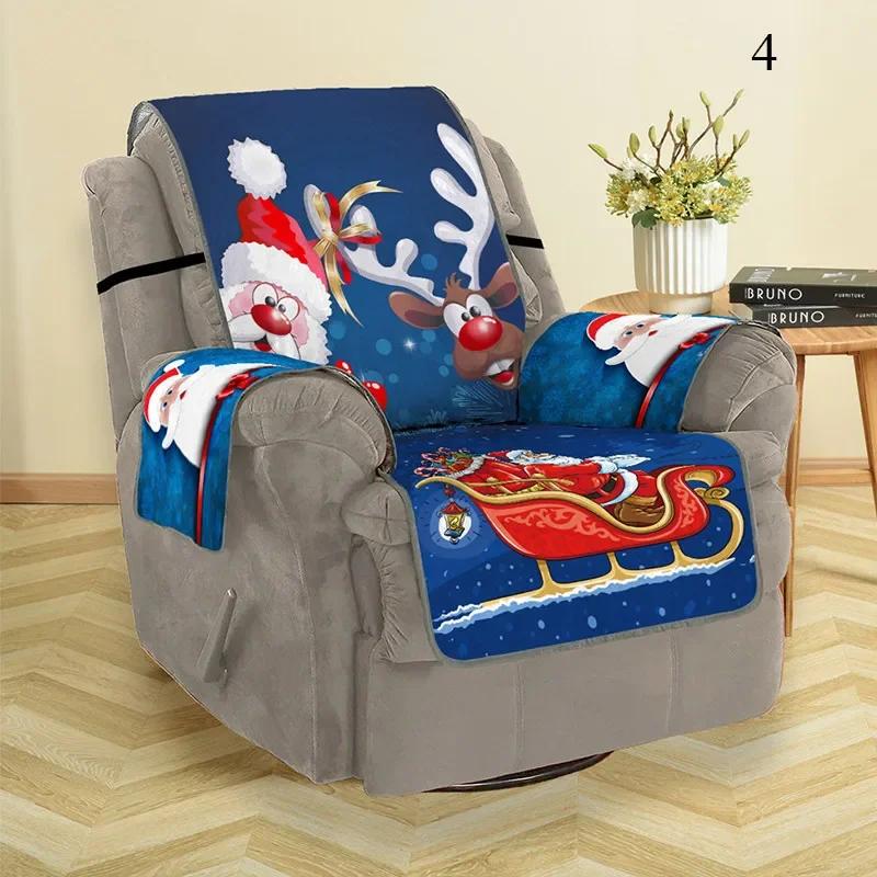 Christmas Decor Festive Living Room 1/2/3/ Seater Sofa Slipcover 3D Digital Pattern Couch Mat Sofa Covers Dropshipping