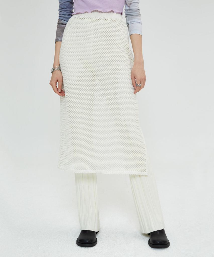 Sperone Woman Crochet Skirt (Ivory)