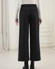 Ladyangel Gaucho Cropped Straight Leg Trousers with Elastic Loose Warm and Perfect for and Office Autumn and Winter Women's Wide-Leg Pants, Length,