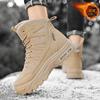Snow boots winter high-top Martin boots fur integrated fleece thickened thermal cotton shoes