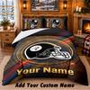 Pittsburgh Steelers Pattern Bedding 3Pcs Set Custom Name, Bed Sheet And Pillowcases For Home Bedroom