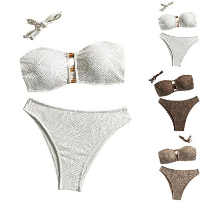 Women's Color Two-piece Bikini Swimsuit/sports Swimwear