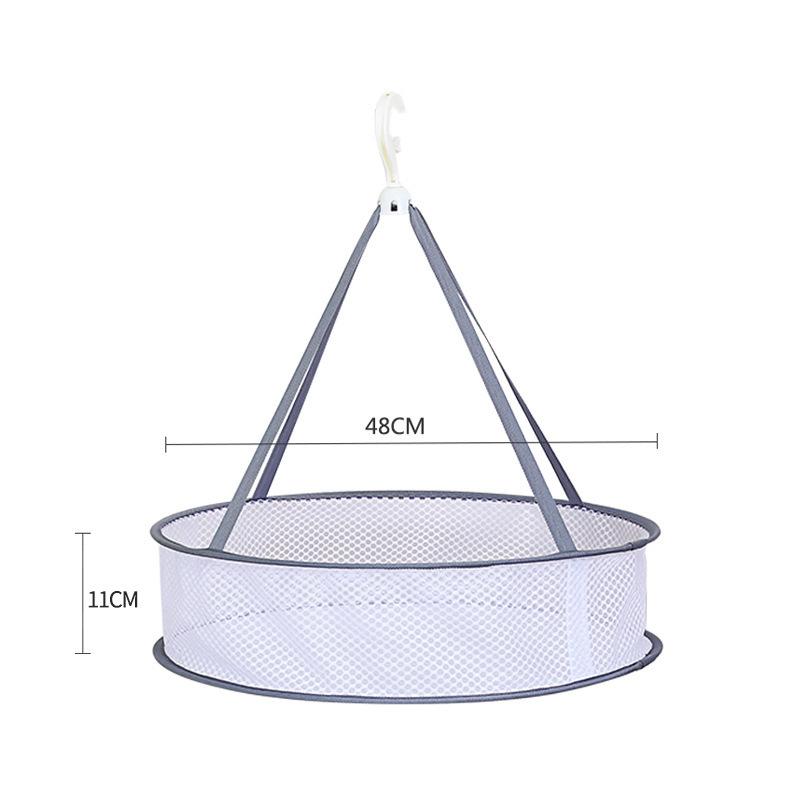 1/2/3 Layer Folding Clothes Drying Rack Hanging Clothing Basket Dryer Toys Socks Drying Net Solid Mesh Laundry Basket Household