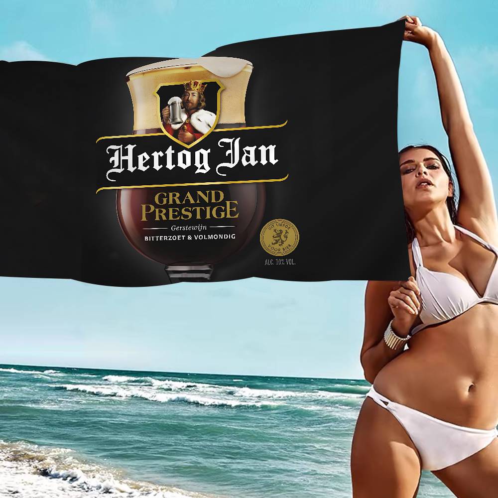 H-Hertog Jan Microfiber Blanket Quick Drying Beach Towels Oversized Printing Super Absorbent Pool Towel Blanket