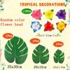 10/20Pc Hawaiian Luau Party Aloha Banner Hibiscus Flower Palm Leaves Sea Wave Tablecloth for Tropical Party Beach Birthday Decor