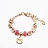 18K Gold-Plated Alloy Bracelet for Women - Charming Gold Flower Crystal Zircon Punk Valentine's Day Gift