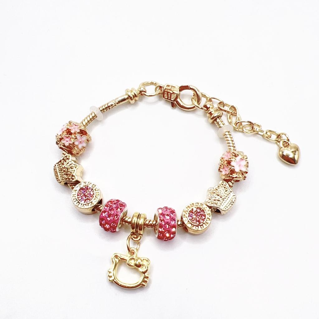 18K Gold-Plated Alloy Bracelet for Women - Charming Gold Flower Crystal Zircon Punk Valentine's Day Gift