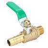 G1Celsius4   Male to 8Celsius10Celsius12mm Hose Barb   Valve Green Lever Handle Thicken Brass Valve(8mm)