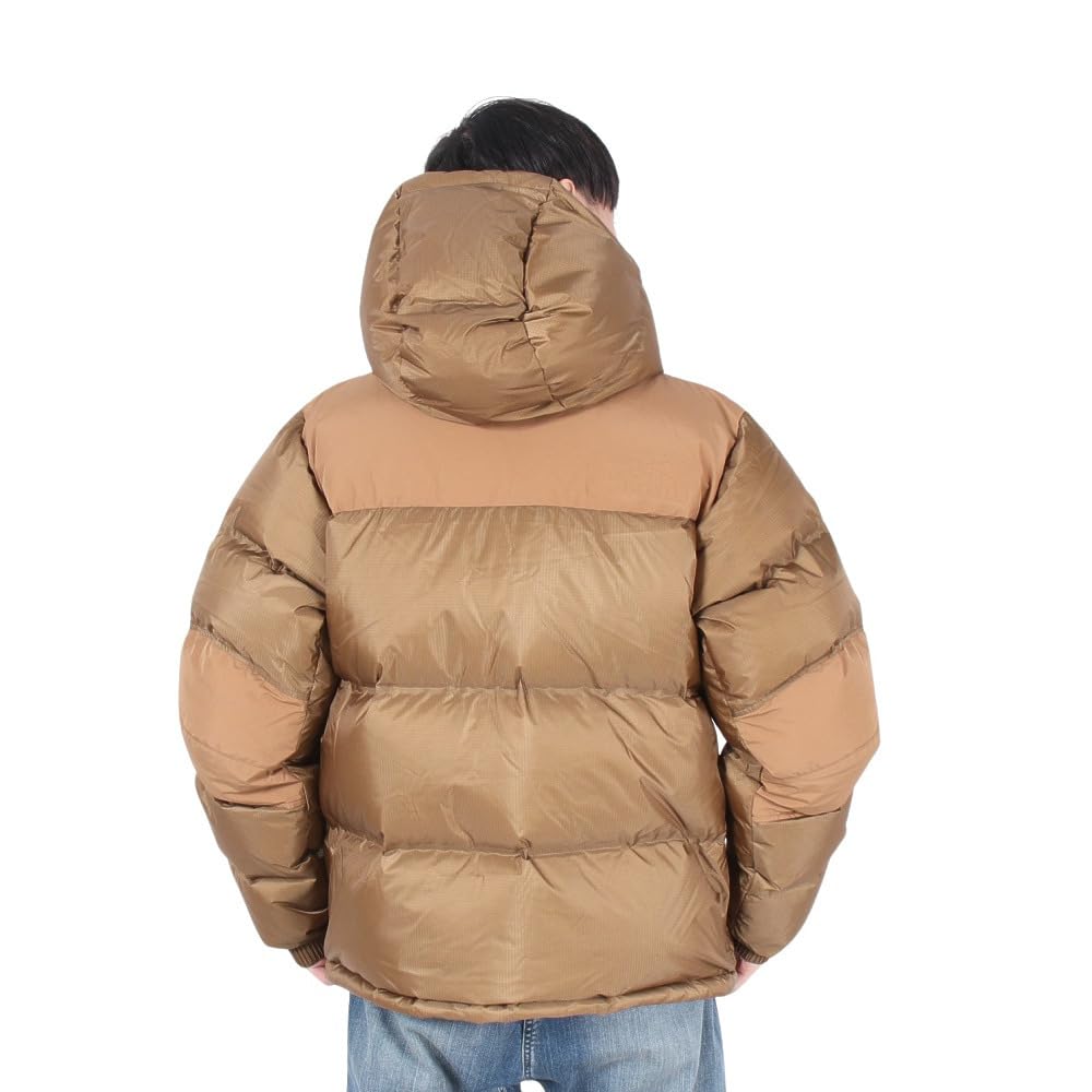 The North Face Windstopper Nuptse Hoody Down Utility Size L Jacket, Brown,