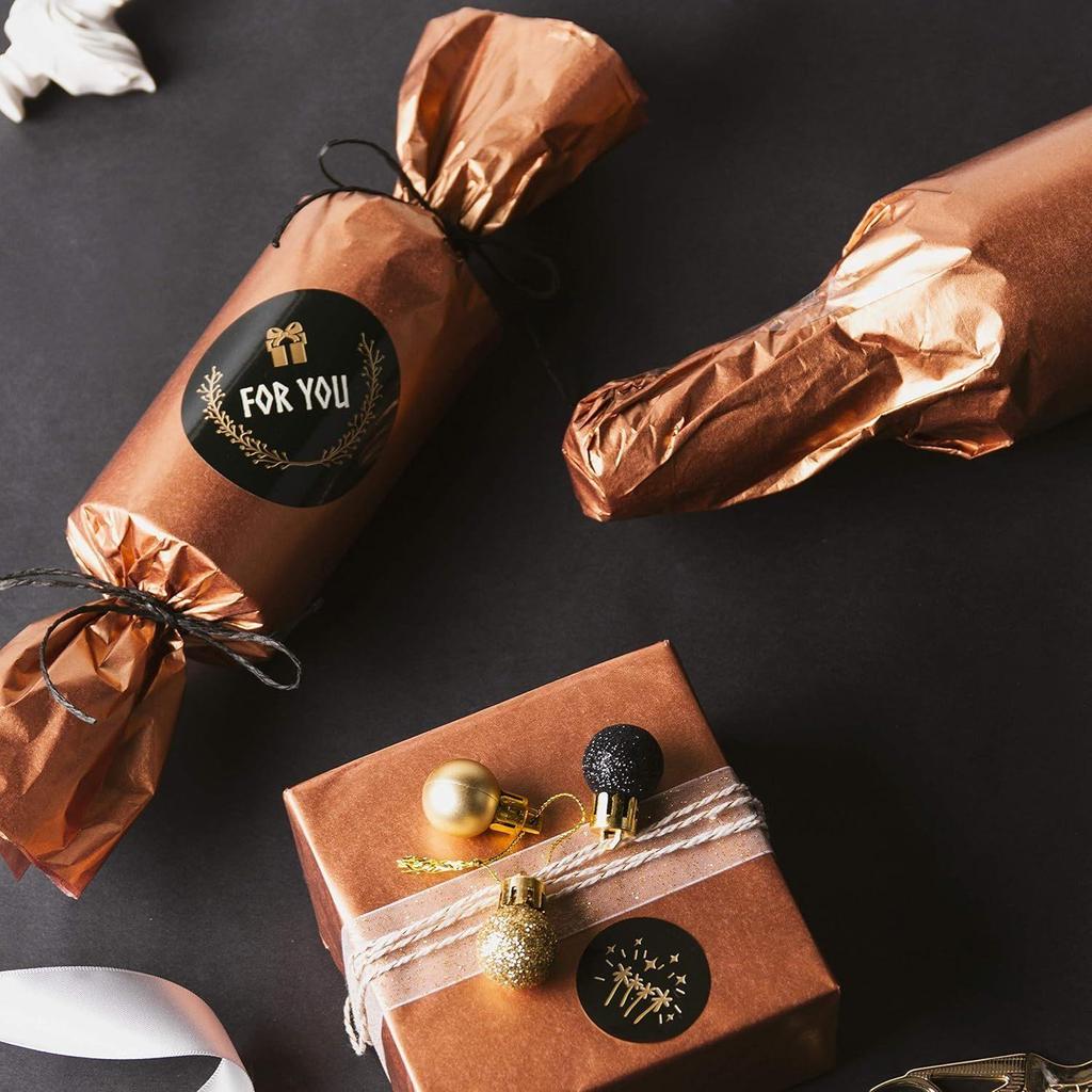 25 Sheets Gift Wrapping Tissue Paper - Rose Golden Tissue Paper for DIY Crafts, Pack Bags