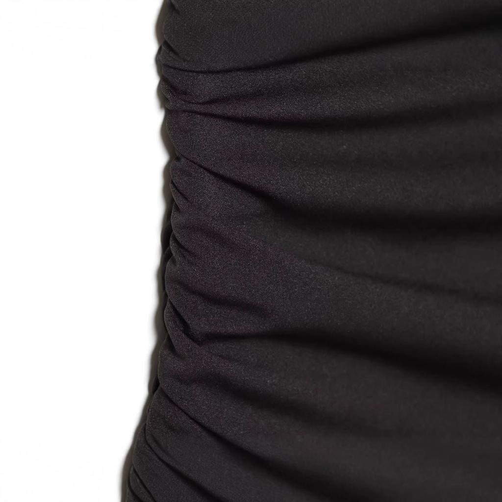 European, American autumn and winter new women's clothing temperament waist foreign style mesh splicing short dress women