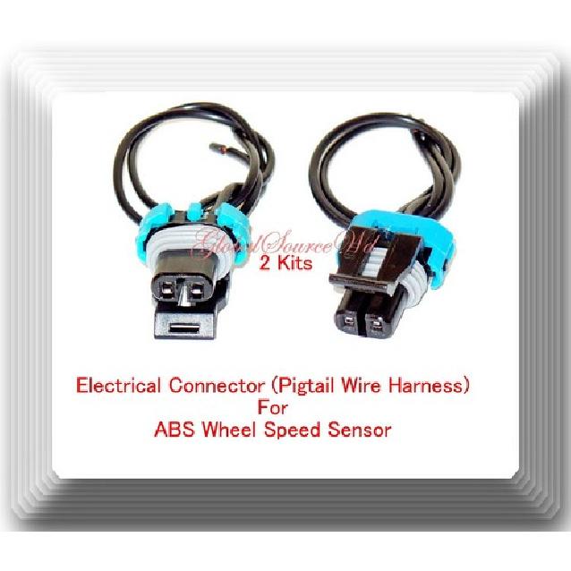 2 Kits Electrical Connecor of ABS Wheel Speed Sensor ALS482 Fits: GM