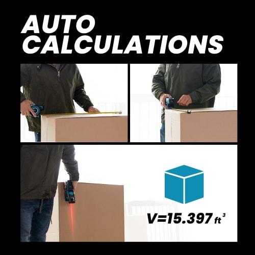 3-in-1 Digital Tape Measure, 330Ft Laser Measurement Tool & Auto Lock Tape with Instant Digital Readout, Extended Laser Line & Incremental Measurement