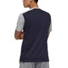 Adidas Essential Colorblock Print Sports Crew Neck T-Shirt Men Tops Grey Blue FL0292