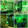 LED Green Light Bulb E26 Base 10W Type Equivalent S14 Mini Light Bulb Green Light Bulb 1W Rainproof Edison Light Bulb Shatterproof Small Light Bulb