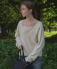 TILL I DIE Wool Cashmere V Neck Knit Set [Tifa05Sw04]_Ivory